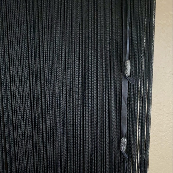 New long fringed black wrap around Latin dance skirt or pool coverup - Picture 5 of 8